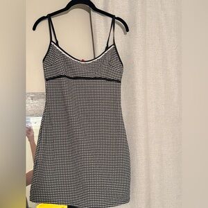 White Fox Boutique Black & White Gingham Dress